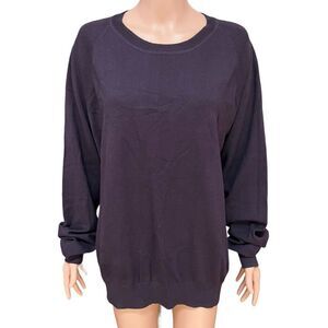 14th & Union Purple Knit Mens Sweater Long sleeve cotton blend Sz 2XL NWOT